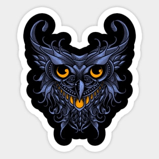 OWL HEAD ORNAMENT Sticker